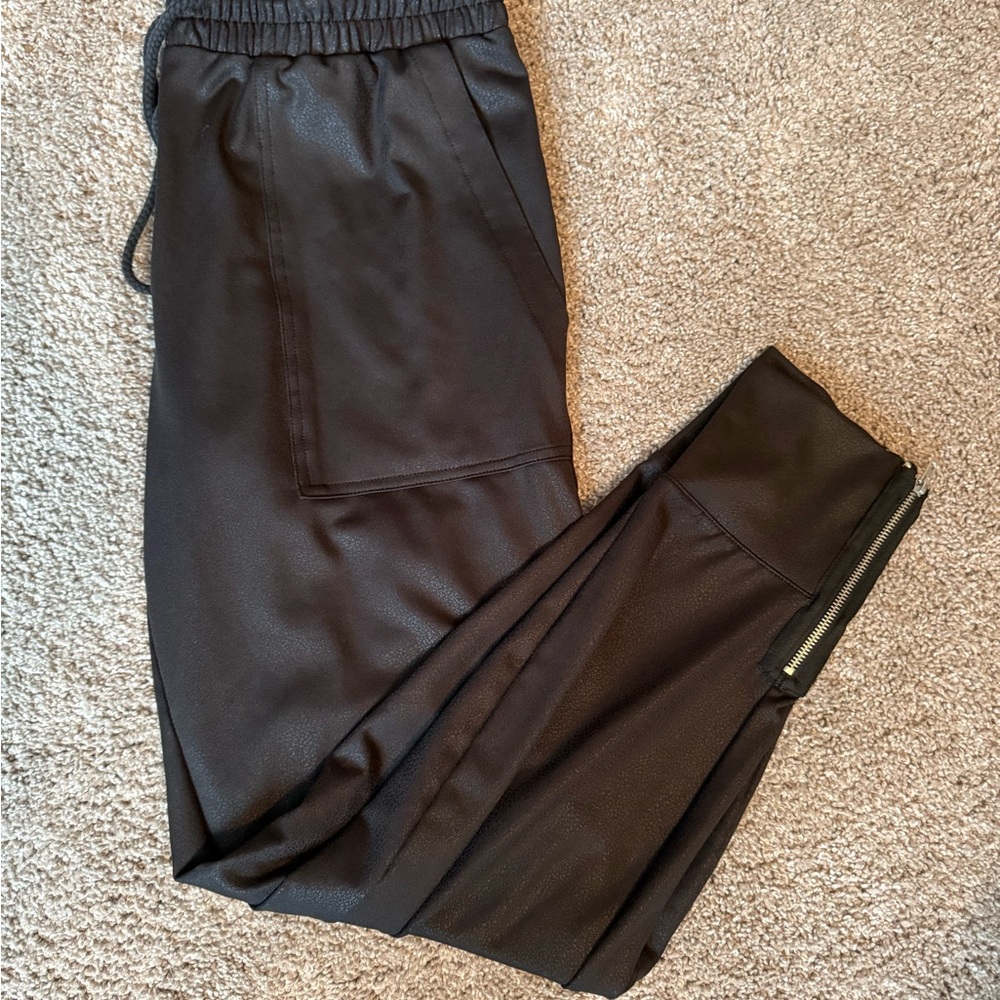 Women’s Six Fifty Black Jogger Pants with Zipper Detail